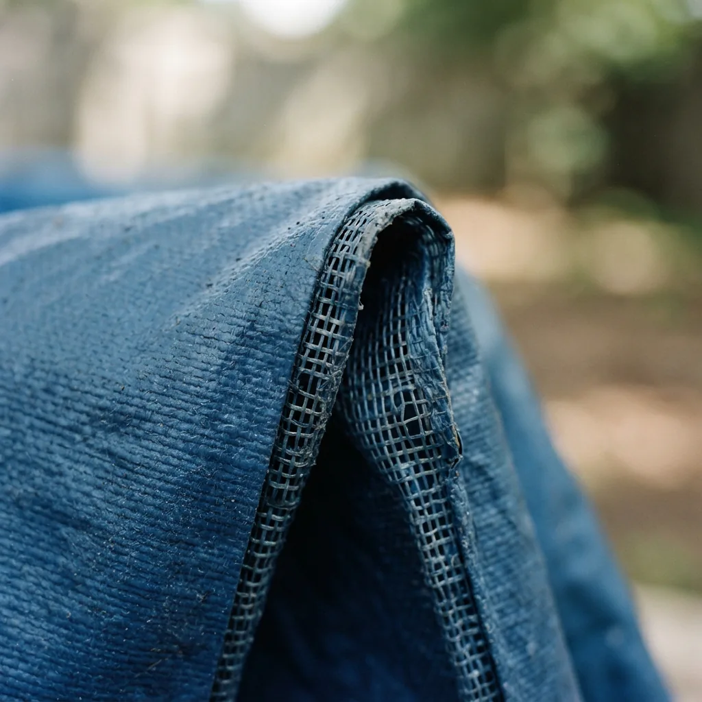 Close-up view of the durable material texture of a round pool liner