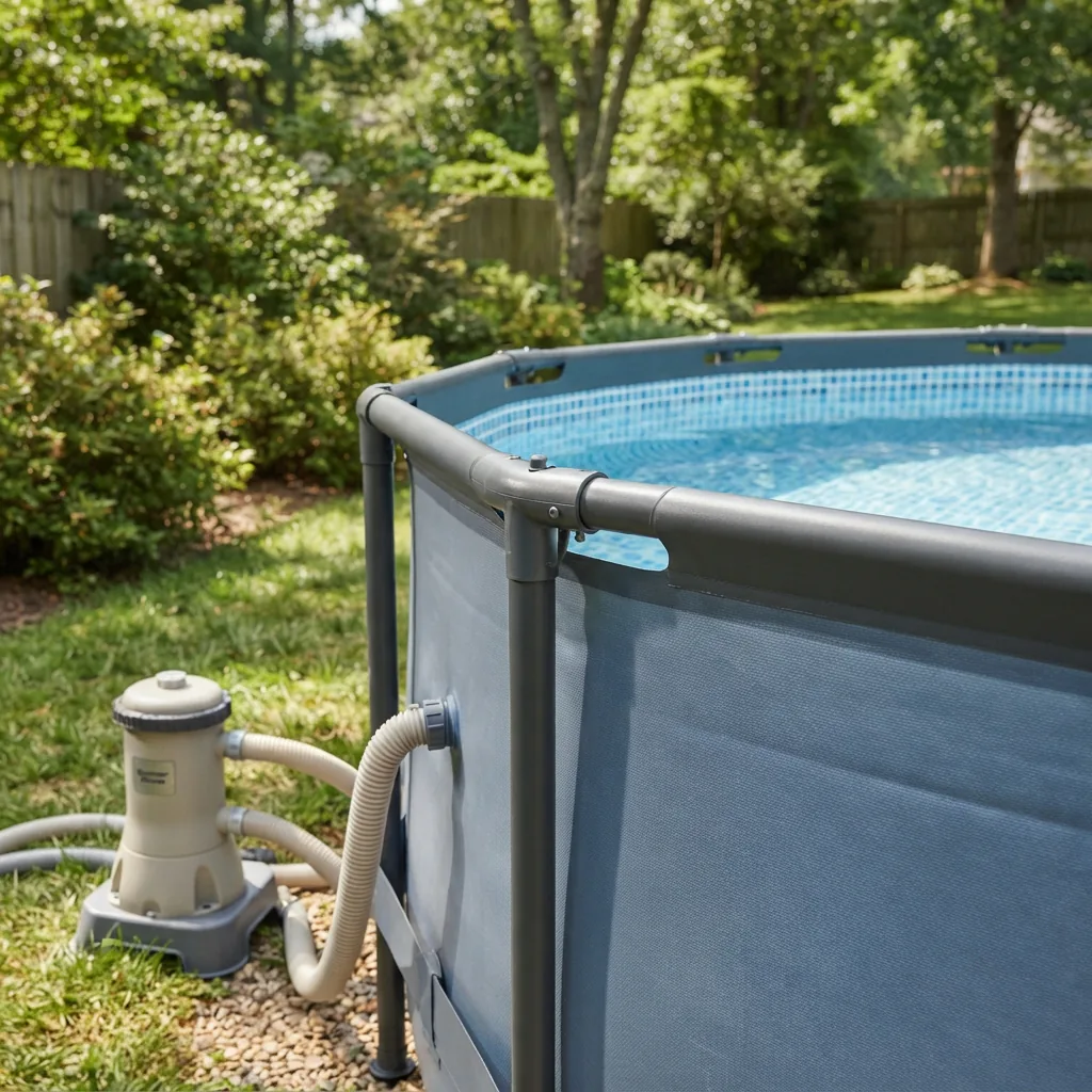 The Summer Waves Elite 14FT Above Ground Pool, showcasing its durable construction.