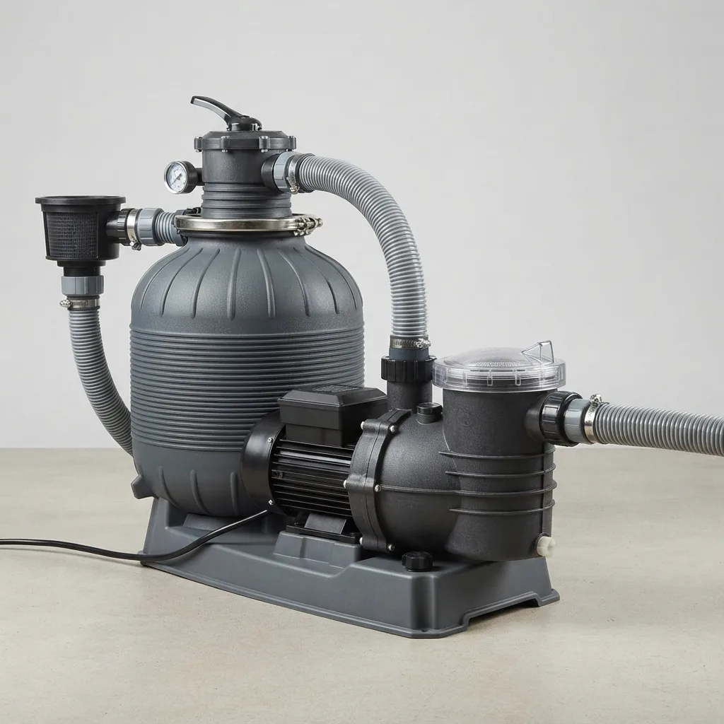 The SFX1500 complete filtration system with X1500 pump for Summer Waves pools.