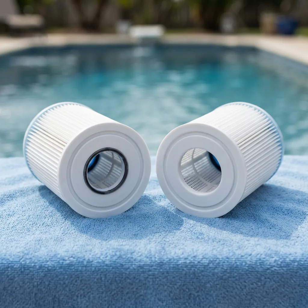 Two Summer Waves budget swimming pool pump filter cartridges.